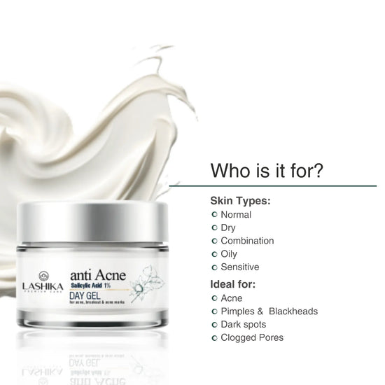 anti Acne Day Gel with 5% Niacinamide, 1% Salicylic Acid & 0.5% Witch Hazel Extract