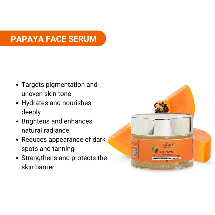 Papaya face serum jar