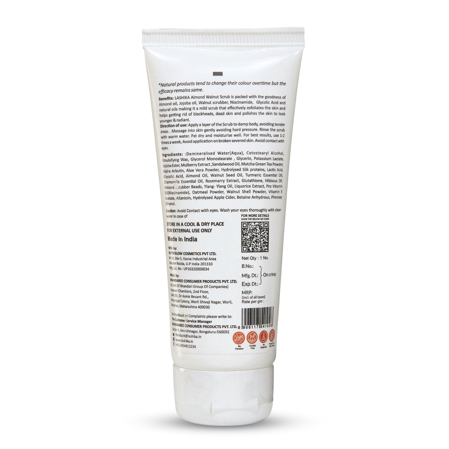 Back image of Almond Walnut Scrub