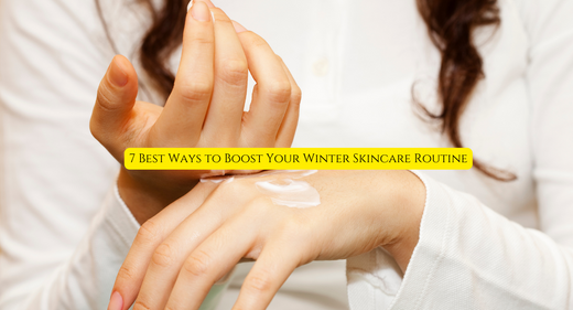 An informative image demonstrating the proper application of winter skin care products for optimal skin health.