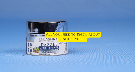 Dazzle under eye gel by Lashika, designed to brighten and refresh the delicate under-eye area.