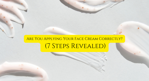 Infographic showing seven steps to correctly apply face cream for optimal skincare results.