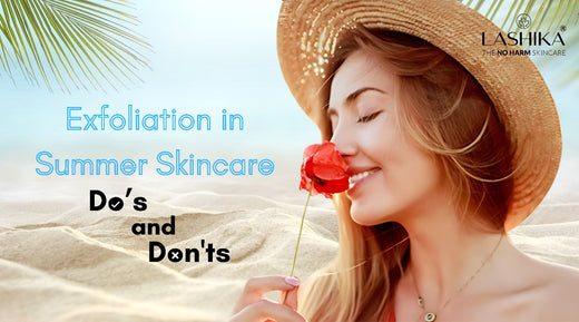 An informative image depicting essential do's and don'ts for exfoliation in summer skincare routines.
