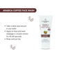 Lashika Arabica Coffee Face Wash for detanning, glowing & energized skin – gentle cleanser for all skin types.