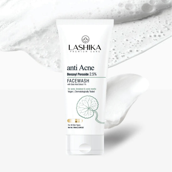 anti Acne Face Wash with  2.5% Benzoyl Peroxide,  1% Gotu Kola Extract