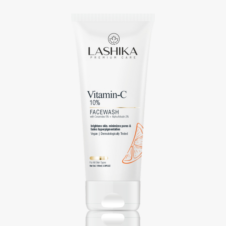 Lashika Vitamin-C 10% Facewash packaging on a white background