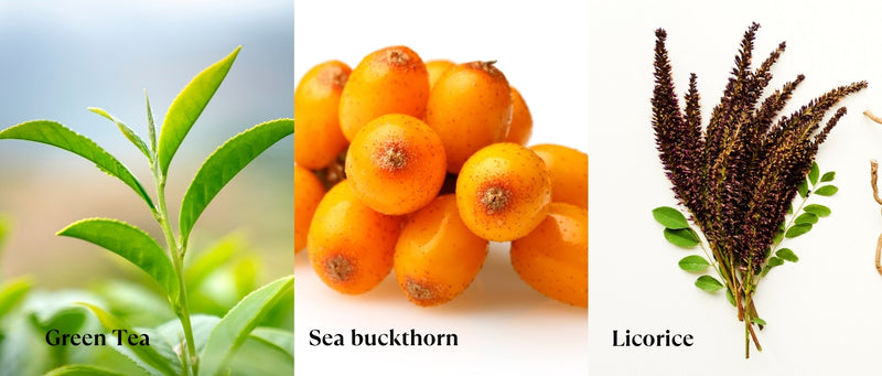 Sayonara Toner with Green Tea, Sea Buckthorn & Licorice – Helps brighten skin, reduce blemishes & nourish with antioxidants.