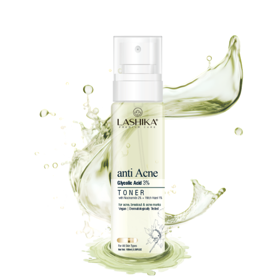 anti Acne Toner with 3% Glycolic Acid, 2% Niacinamide & 1% Witch Hazel Extract