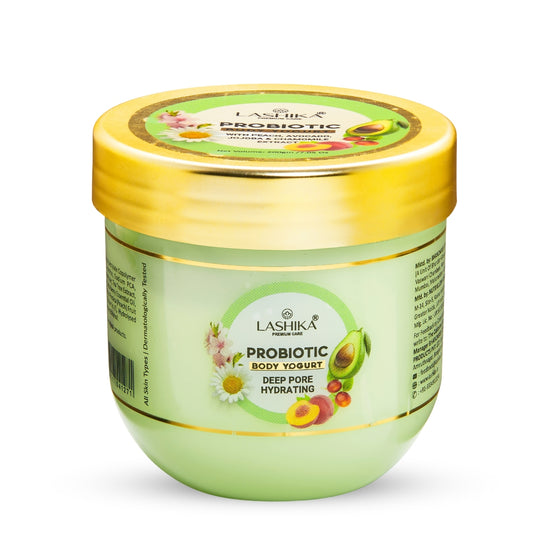 LASHIKA Probiotic Body Yogurt with Avocado, Peach & Chamomile