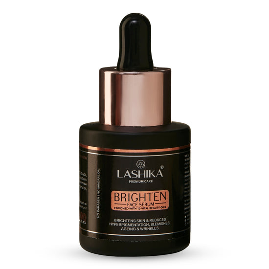 Lashika Brighten Face Serum: Brightens skin, reduces hyperpigmentation, blemishes, aging & wrinkles. Paraben & mineral oil free.