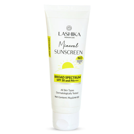 Lashika Mineral Sunscreen SPF 30 PA+++ | Broad-Spectrum Sun Protection