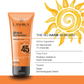 Lashika mineral sunscreen tube with sun illustration and product details on a white background