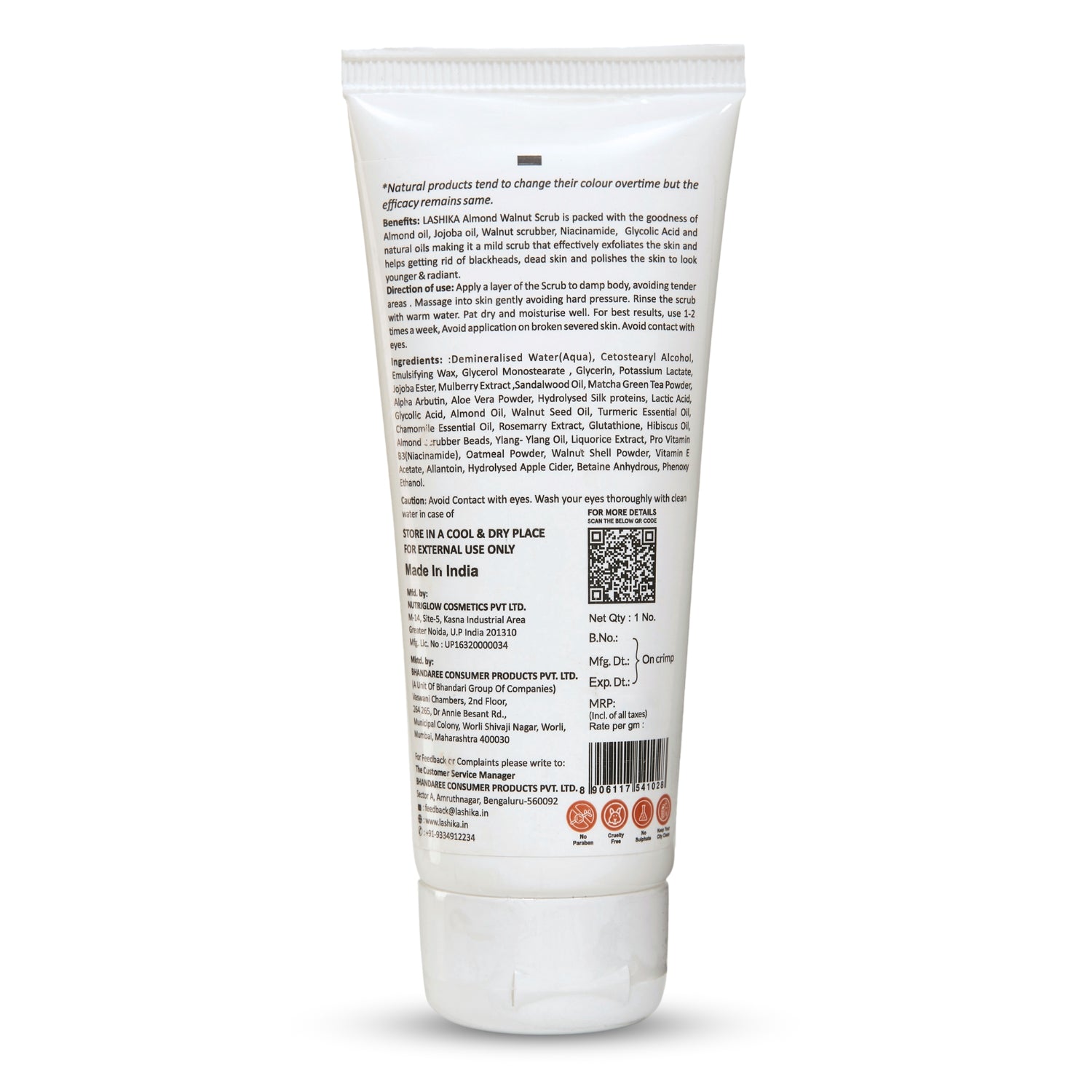 Back image of Almond Walnut Scrub