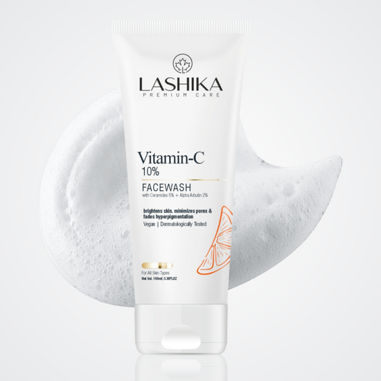 Vitamin-C 10% FACEWASH for Brightening & Hyperpigmentation with Ceramides 5% & Alpha Arbutin 2%