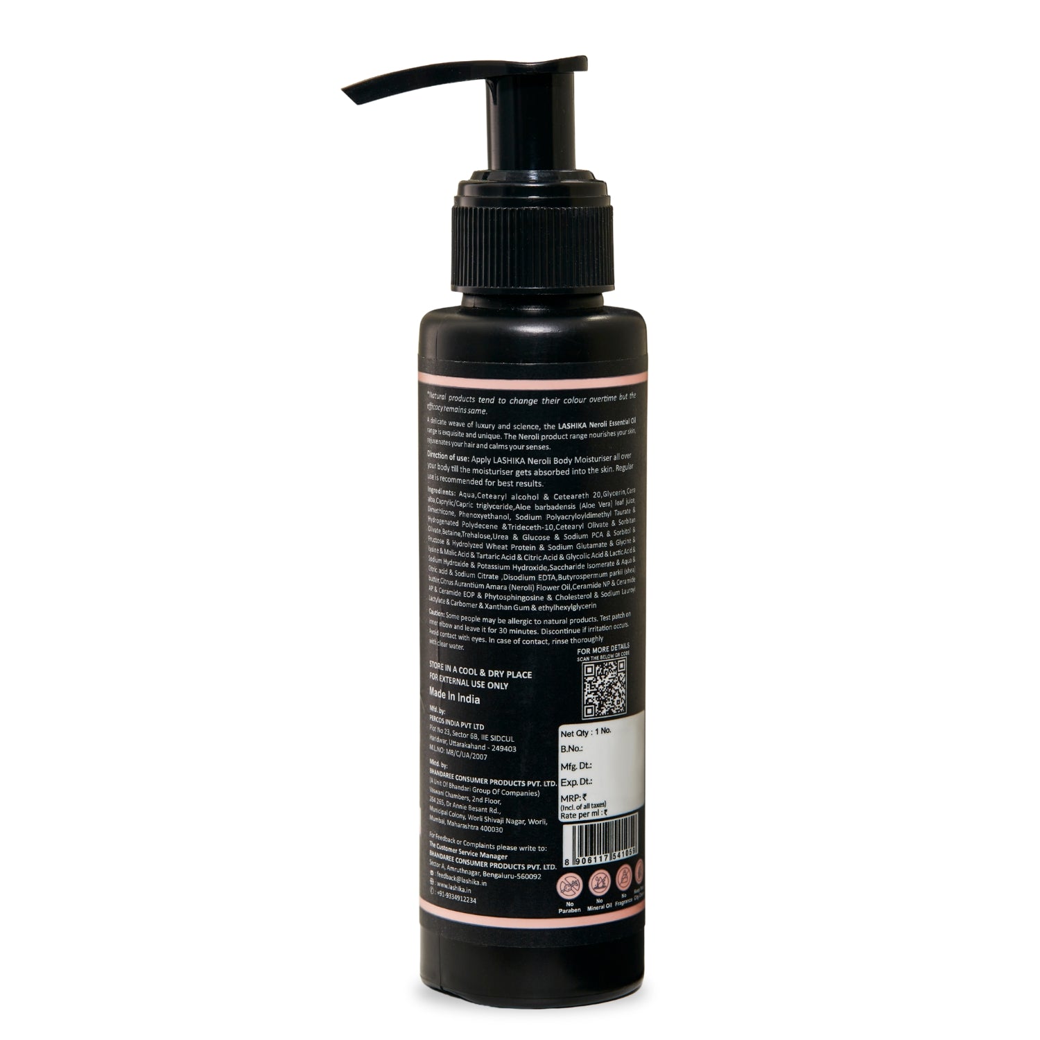 Back image of Lashika Neroli Body Moisturiser