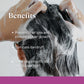 An informative graphic highlighting the benefits of using Onyn shampoo from Lashika for healthy hair care.