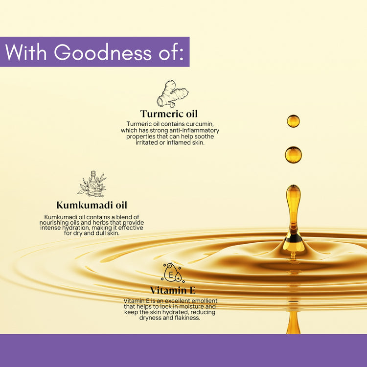 Lashika Lumiara Saffron & Vitamin E Moisturiser - enriched with the goodness of Turmeric Oil, Kumkumadi Oil, and Vitamin E for radiant, nourished, and healthy skin.