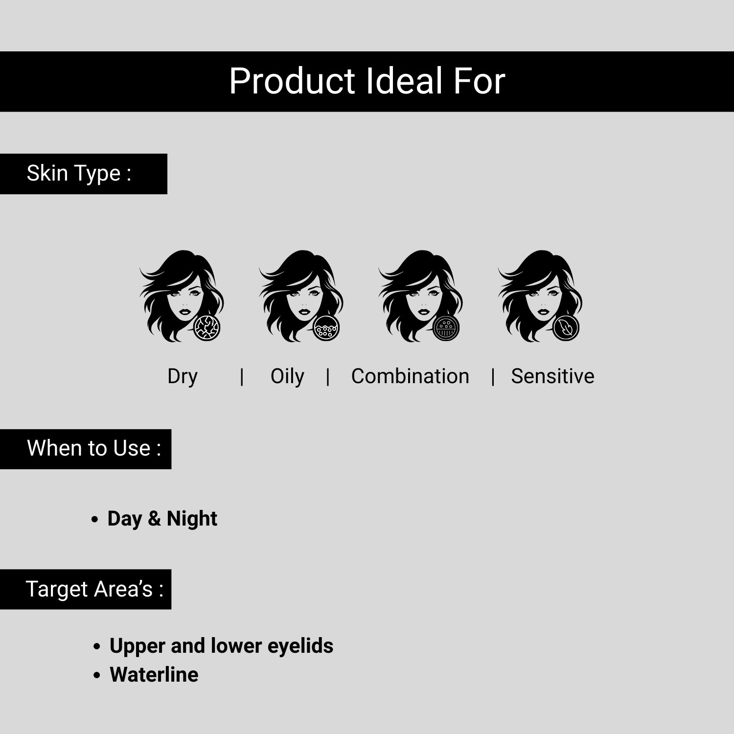 Lashika Black Magik Kajal ideal for all skin types, suitable for day and night use on upper and lower eyelids and waterline.