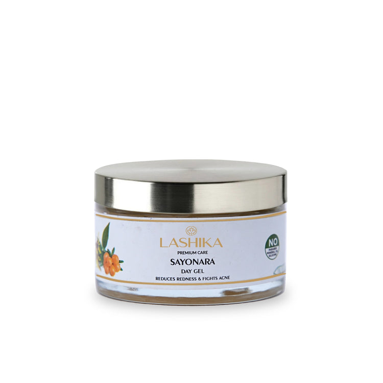 Lashika Sayonara Day Gel – lightweight gel for acne-free, glowing skin.