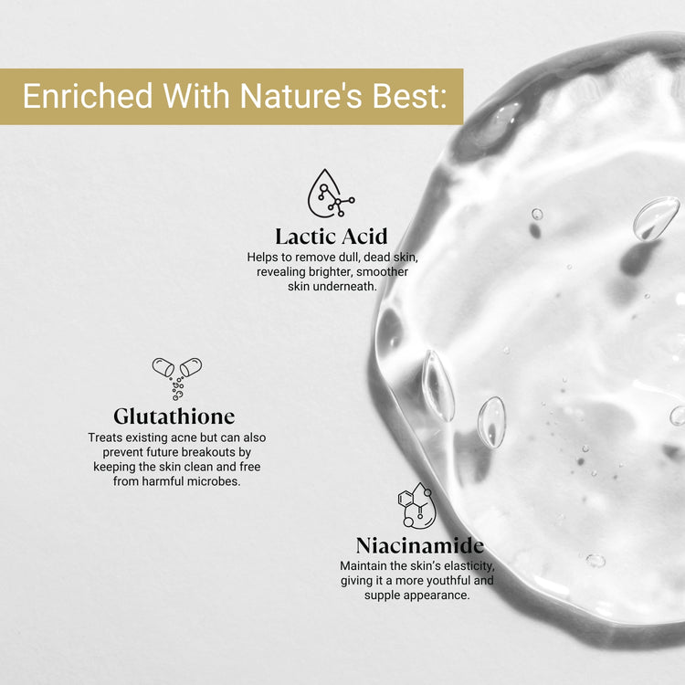 Lashika De-Tan Spray with Lactic Acid, Glutathione & Niacinamide for bright, clear, youthful, and hydrated skin.