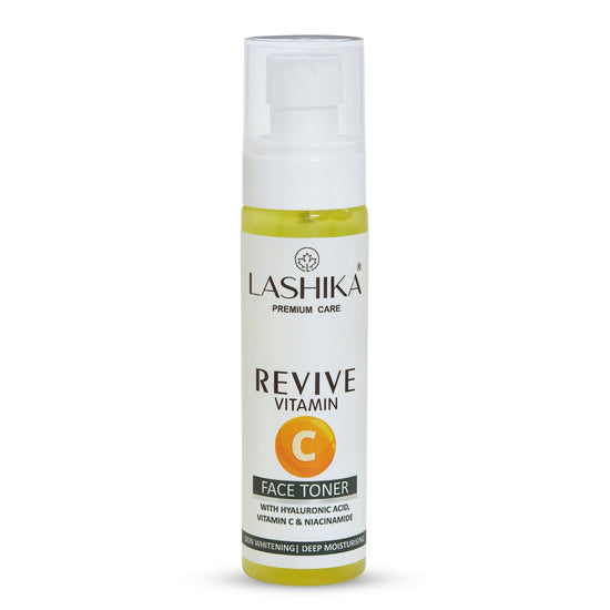 Lashika Vitamin C Face Toner with Hyaluronic Acid & Niacinamide for hydration and brightening.