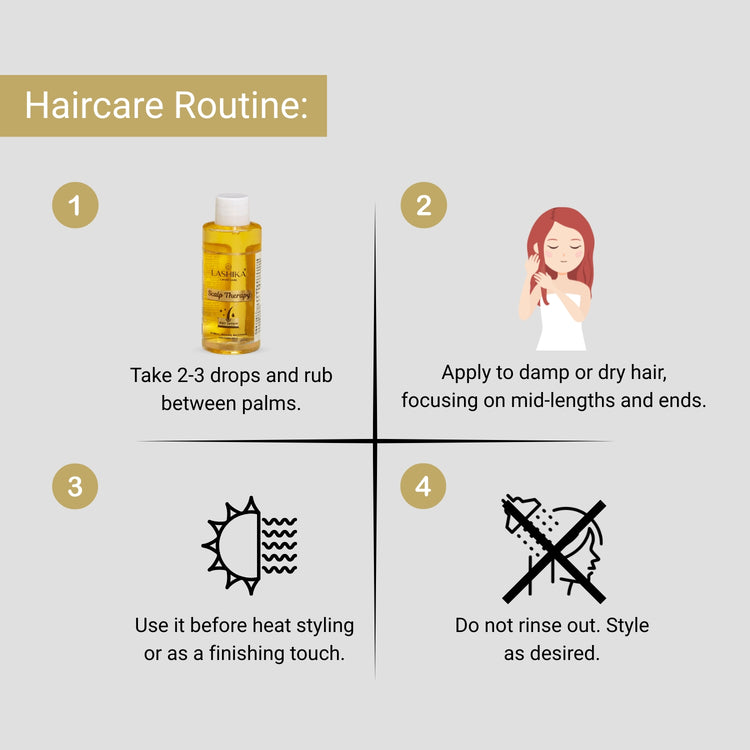 Lashika Hair Serum for daily use—smoothens, protects from heat, and adds shine without rinsing.